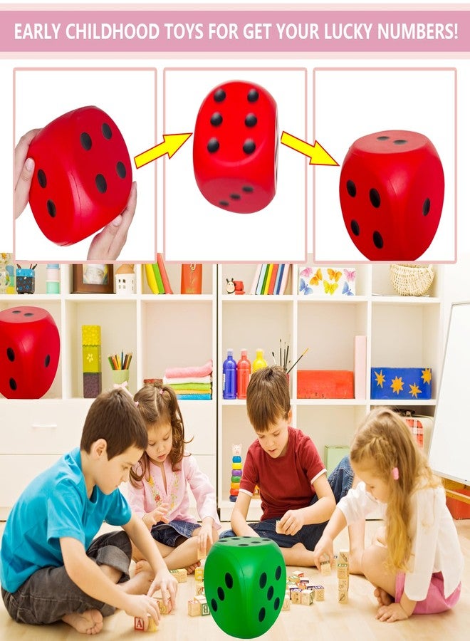 funnysquee مكعبات إسفنجية عملاقة من funnysquee مقاس 5.9 بوصة، لعبة عملاقة مليئة بالمرح والتعليم لأمسيات الألعاب وجلسات التعلم (لون أحمر محظوظ) - Image 5